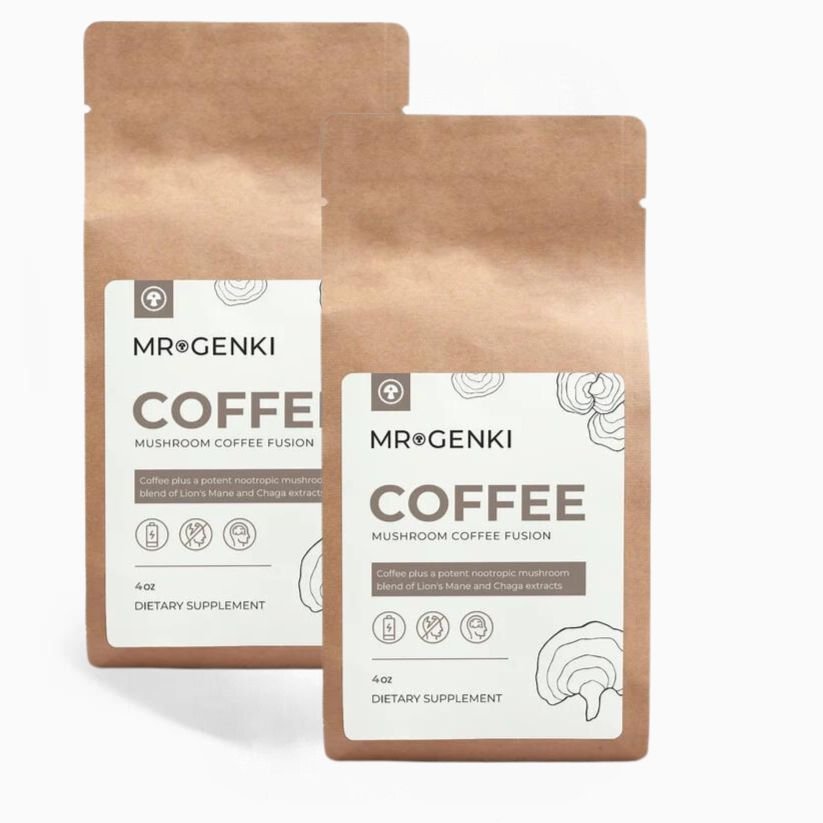 Lion’s Mane & Chaga Mushroom Coffee - 4oz - mrgenki -  - Food & Beverages